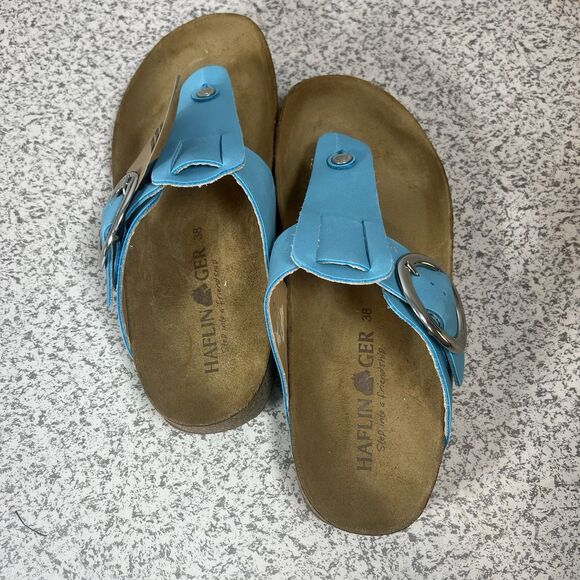 Haflinger Womens Corinna Leather Slide Sandals Shoes 38 Med BHFO 1882 NEW $135 - Picture 8 of 11